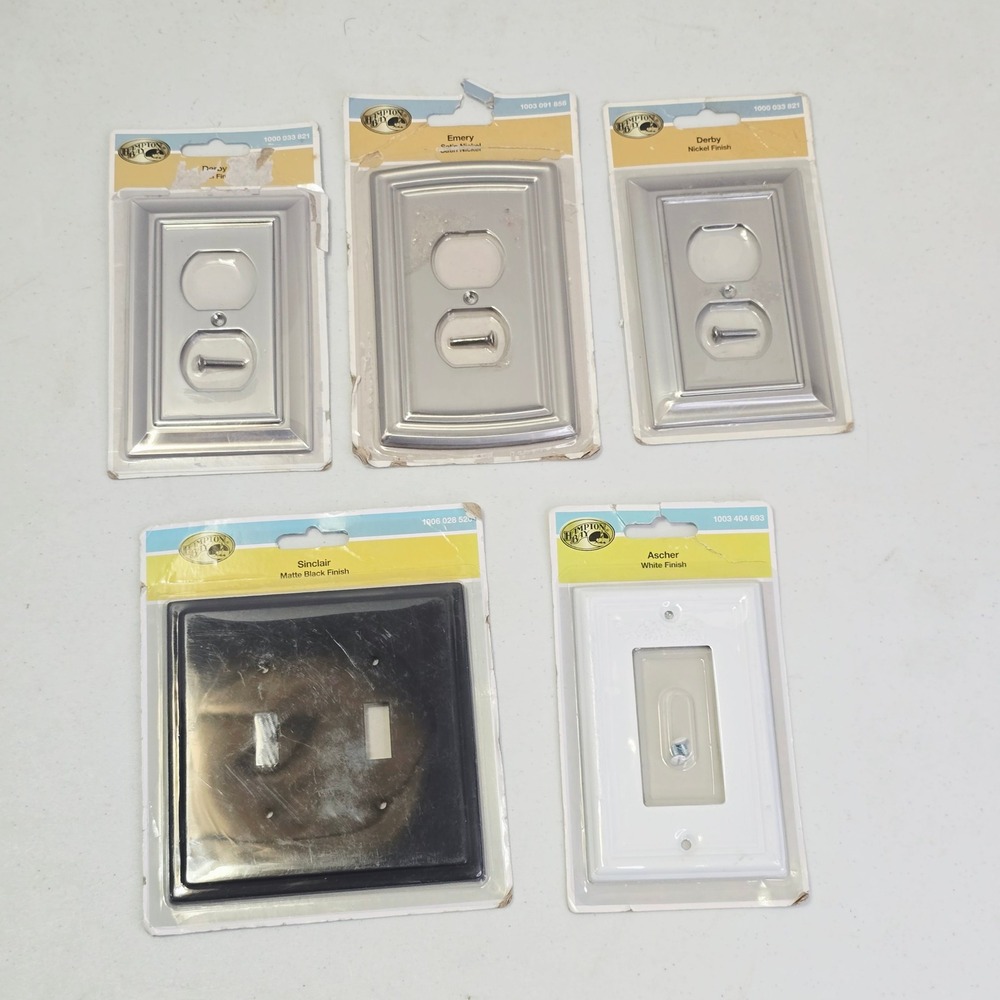 Lot 5 Hampton Bay Wall Plate Multi Sinclair Derby Ascher Emery Mixed U8